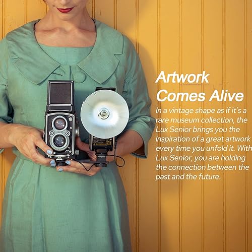 Miniatura 6 de Godox Lux Senior Retro Camera Flash,3.7V1700mAh batería recargable, GN14 6000K  200K 1.102 in de longitud focal, flash automáticomanual, flash