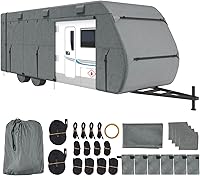 Vista 12 de VEVOR Funda para Remolque de Viaje, Funda para RV de 18-20 pies, Funda de Tela No Tejida de 4 Capas para Caravana, Impermeable, Resistente al Viento