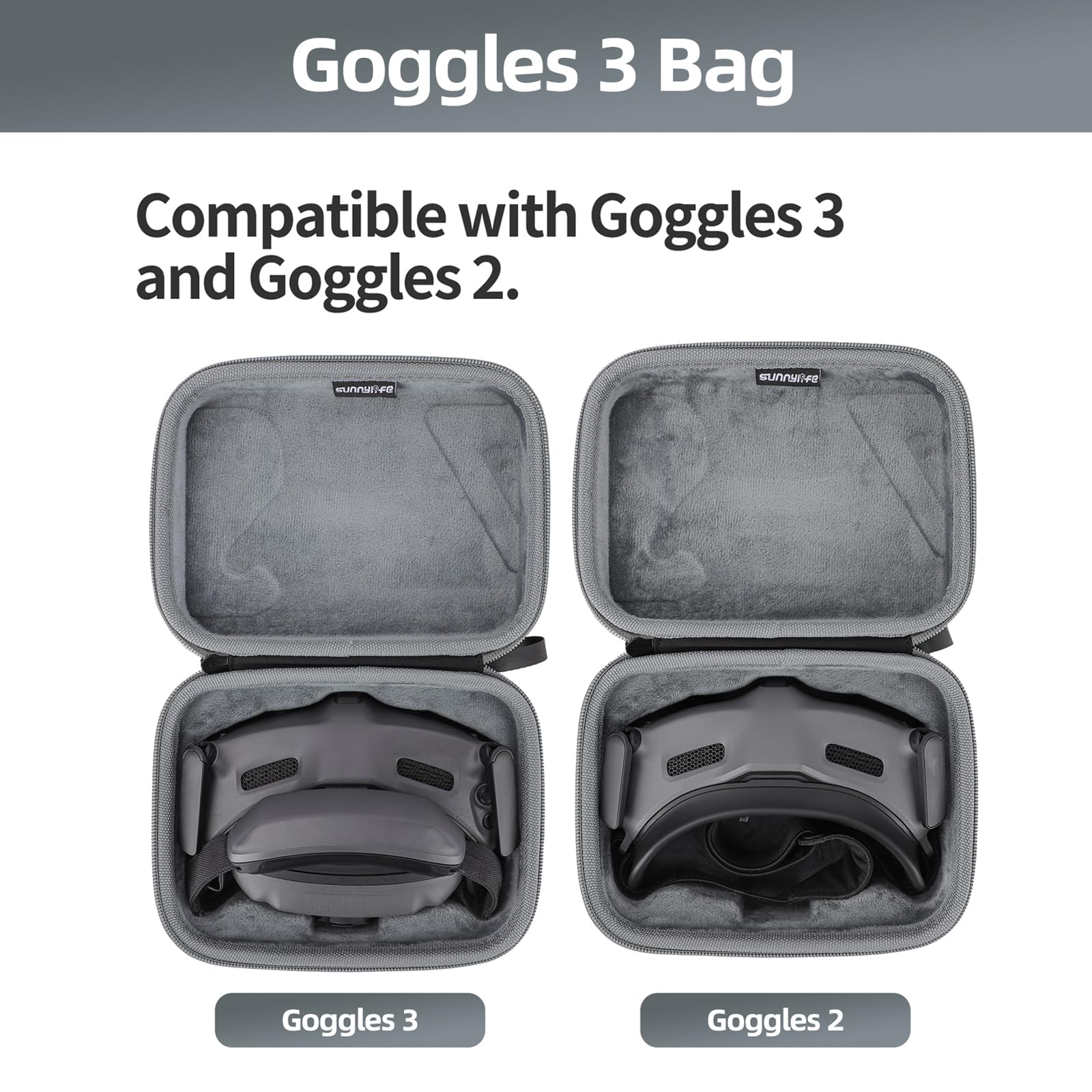 ZJRXM Tasche für DJI Goggles 3, Portable Tragetasche für DJI Avata 2 Goggles 3/2 und Zubehör