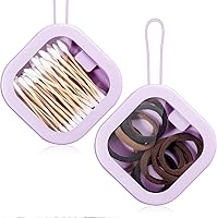 Vista 1 de Kathfly Paquete de 2 organizadores portátiles para bandas para el cabello, organizador portátil para accesorios para el cabello, contenedor