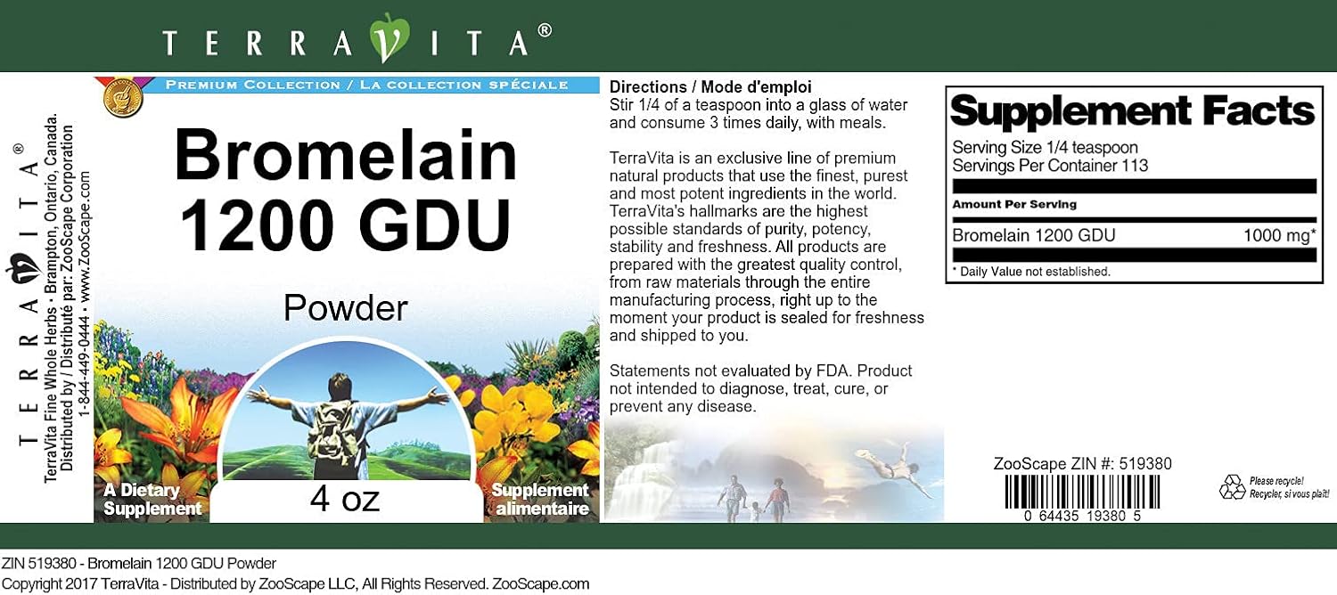 Bromelain 1200 GDU Powder (4 oz, ZIN: 519380)