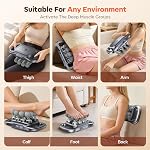 16-Head Electric Massage Gun, Deep Tissue Muscle Massager for Back Neck Shoulder Pain Relief, Rechargeable Handheld Massager for Office Gym Home (Gray)