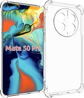 USTIYA Case for Huawei Mate 50 Pro Clear TPU Four Corners Protective Cover Transparent Soft funda