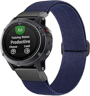 BANDKIT Pulseira elástica de nylon 22 de 26 mm para Garmin Fenix 6 pulseira de relógio de liberação rápida para Fenix 6X 5X 5 plus 3 3HR Forerunner 935 945 S60