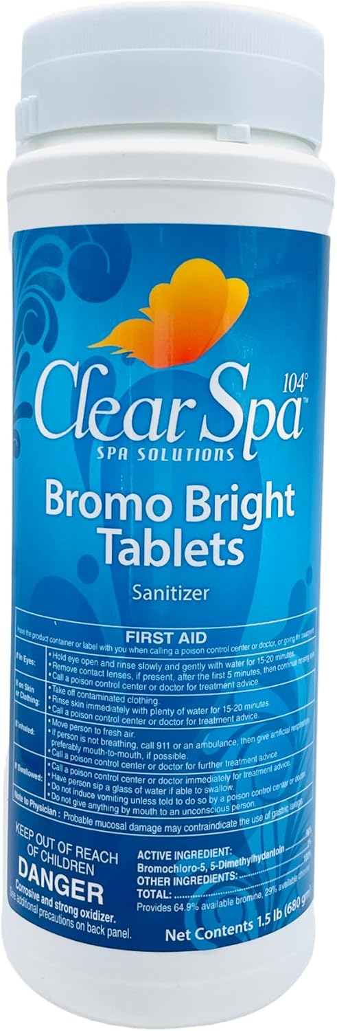 Clear Spa Bromo Bright Tablets 1" 1.5lb Larger Container