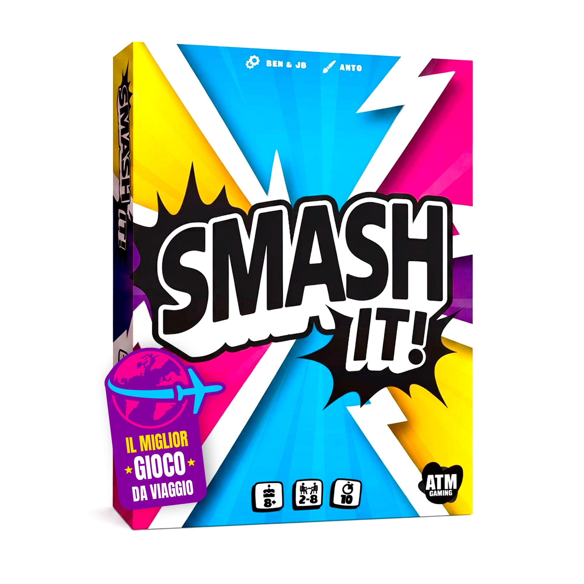 ATM Gaming Smash It – Gioco da tavolo per famiglia e amici – Gioco di carte di rapidità e divertimento – Da 2 a 8 giocatori – Partite da 10 minuti – Idea regalo - Il gioco da viaggio ideale