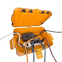 Vista 9 de Flemoon Caja eléctrica grande para exteriores (12.5 x 8.5 x 5 pulgadas), cubierta de cable de extensión impermeable IP54 resistente a la intemperie