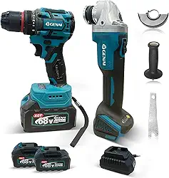 Brushless Parafusadeira Furadeira e Parafusadeira 110V/220V Esmerilhadeira Lixadeira Kit Multiferramenta 2 em 1 a 2 Bateria 68v