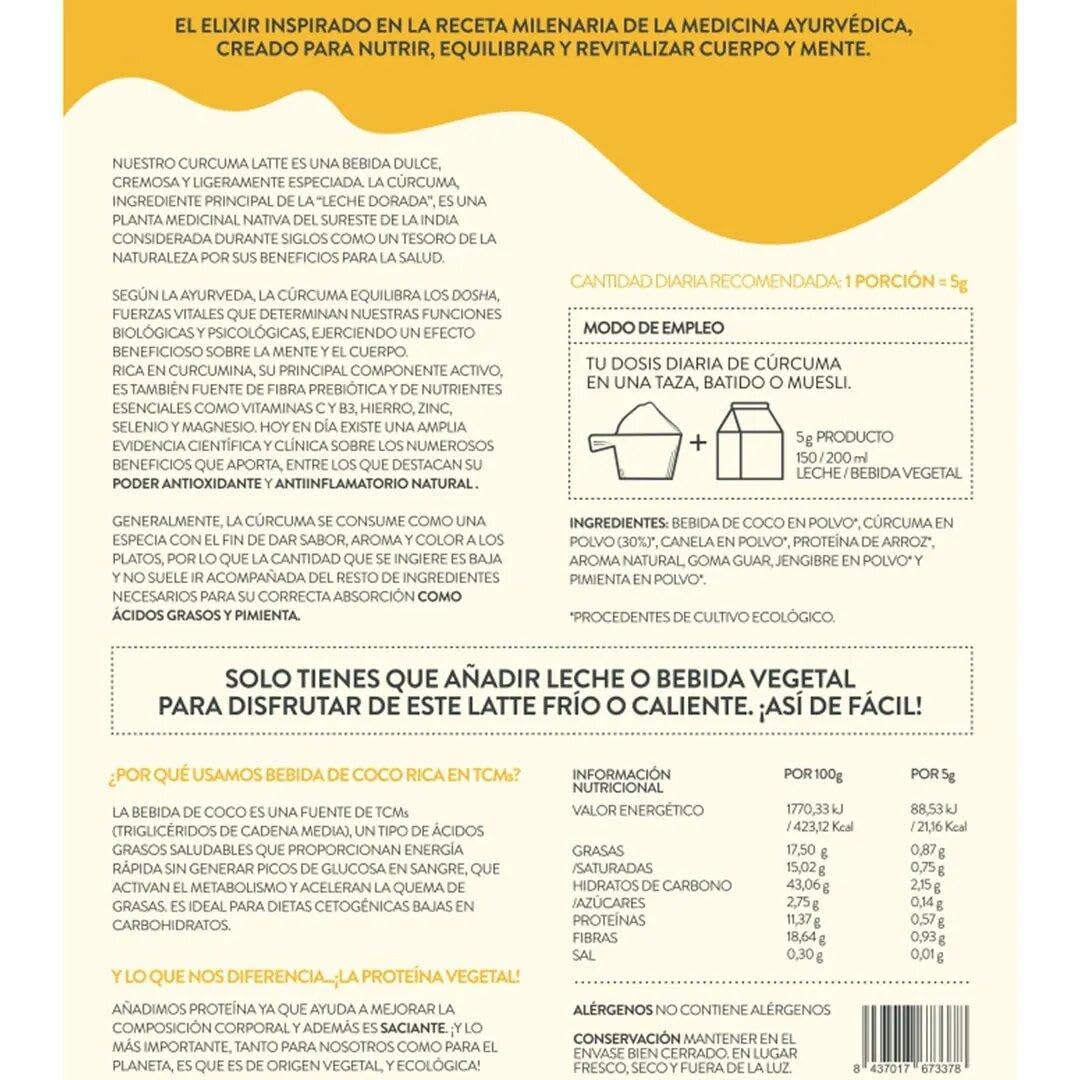 ORGANIC CÚRCUMA LATTE bebida instantánea #cúrcuma 150 gr