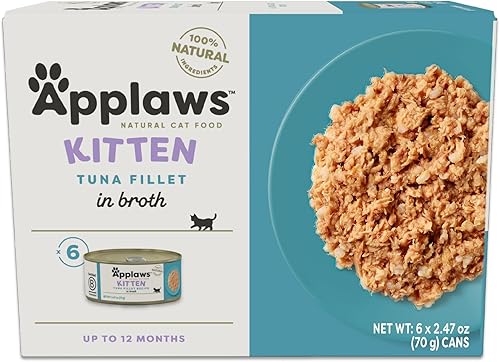 Miniatura 9 de Applaws Alimento húmedo natural para gatitos, ingredientes limitados y naturales, alto contenido de proteínas sin aditivos artificiales, filete