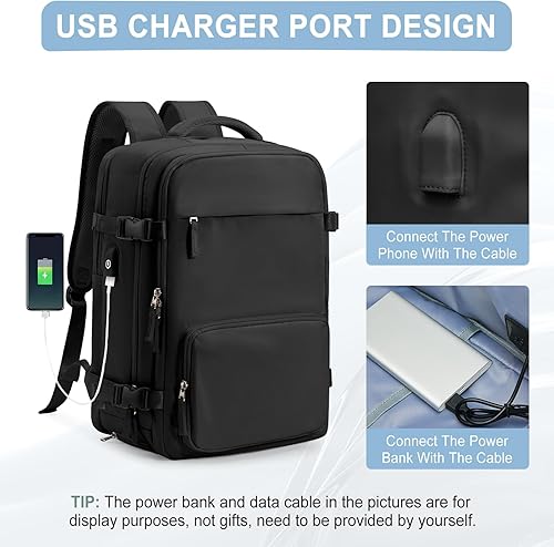 Miniatura 4 de Mochila de viaje para mujeres y hombres, mochila de transporte para aprobación de vuelo, mochila de viaje para artículos personales mochila de