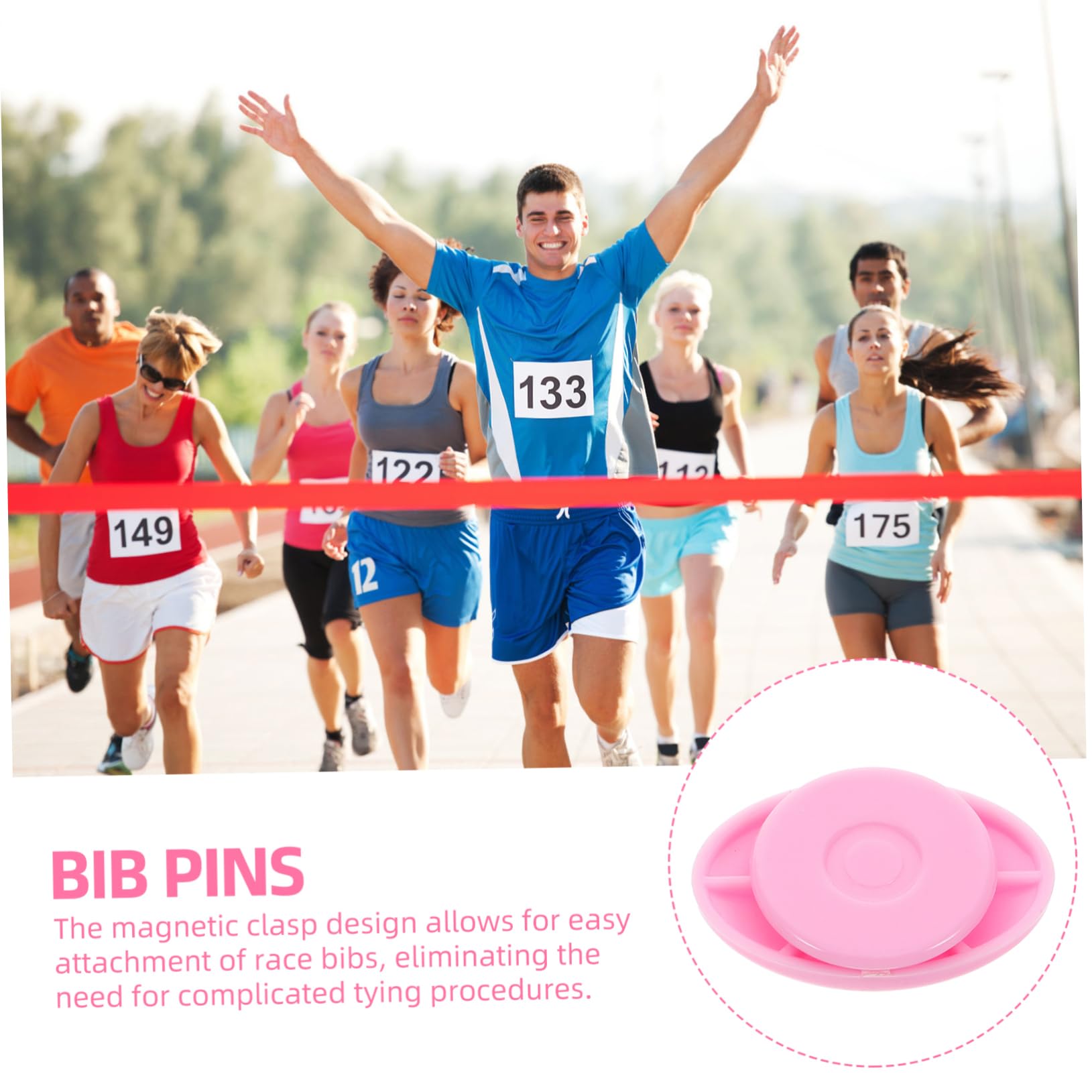 Dorsal Magnético Clips para Correr y Ciclismo Hebillas Fijación Cinturón 8 Piezas