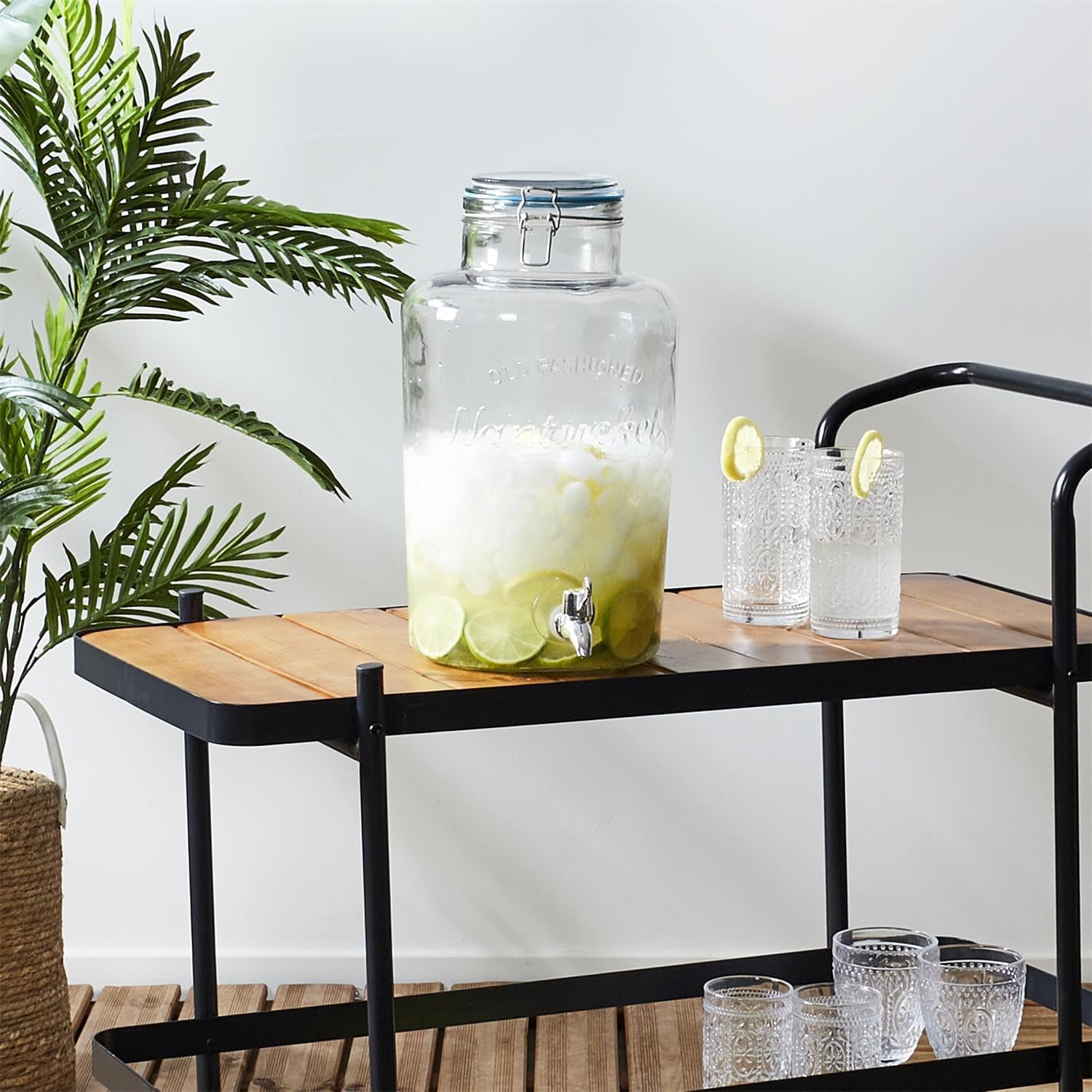 Cook Concept KA0099 10L Transparent Glass Drinking Fountain - Ideal for Cocktails, Beers and Juices - Elegant and Practical Design for Parties and Meetings - Size 10L, Transparent Colour