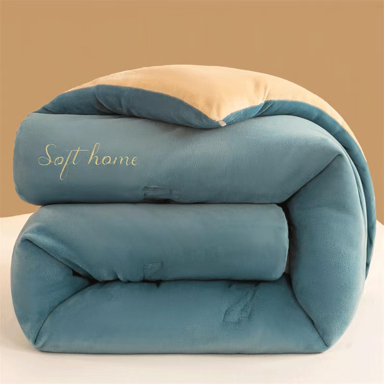Thickened Super Soft Winter Quilt，Breathable Warmth Fluffy Plush Blanket，Double Winter Quilt，for Cold Weather(Color1,180x220cm(4KG))