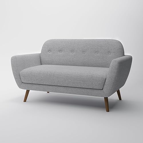 Miniatura 7 de Artdeco Home Oakland sofá biplaza  estilo moderno de mediados de siglo, tapicería de tela suave, diseño para espacios pequeños, sala de estar y