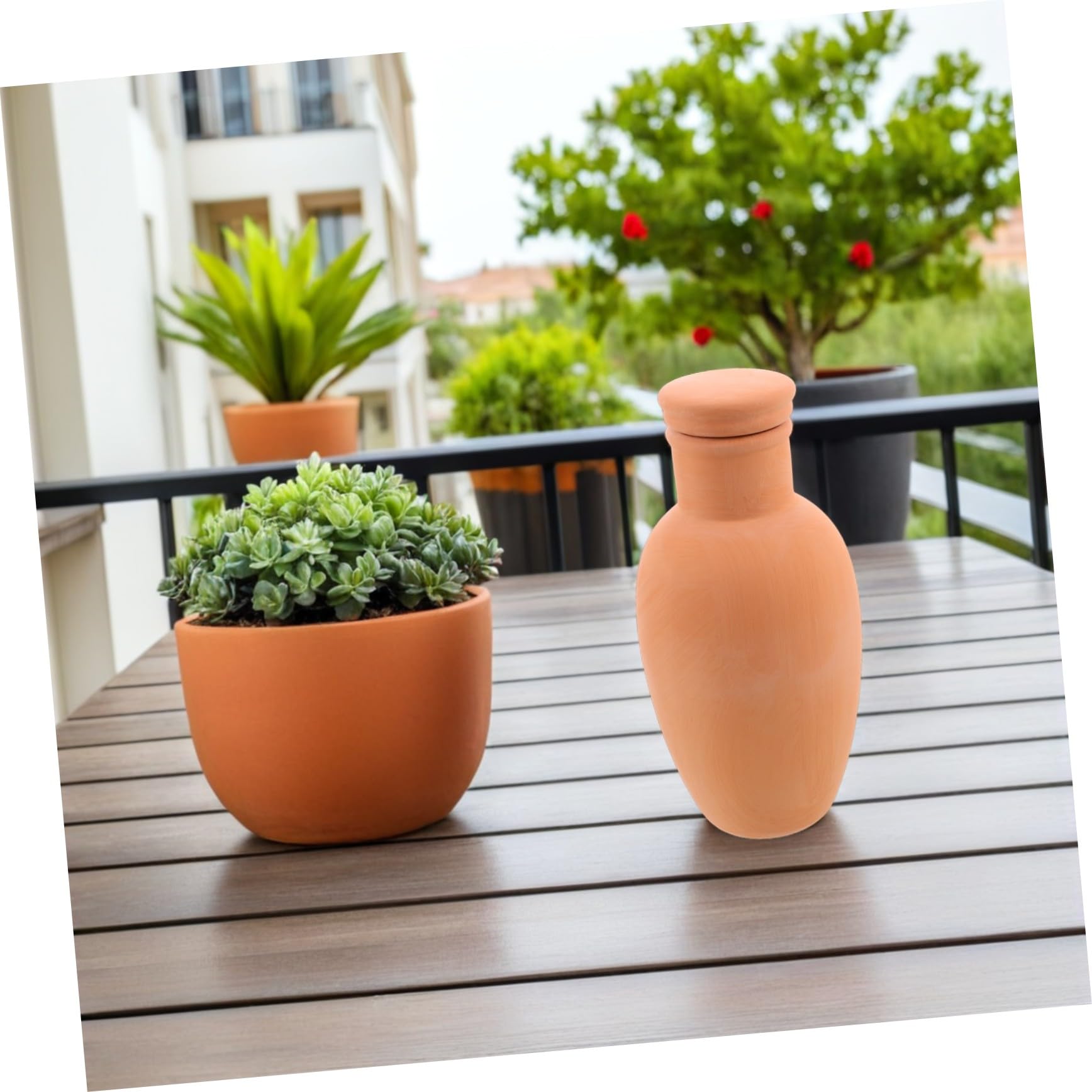 4 Pièces Système Arrosage Automatique Terre Cuite Régulation Intelligente de Eau Arrosage Lent pour Plantes Intérieur et Extérieur pour Pots