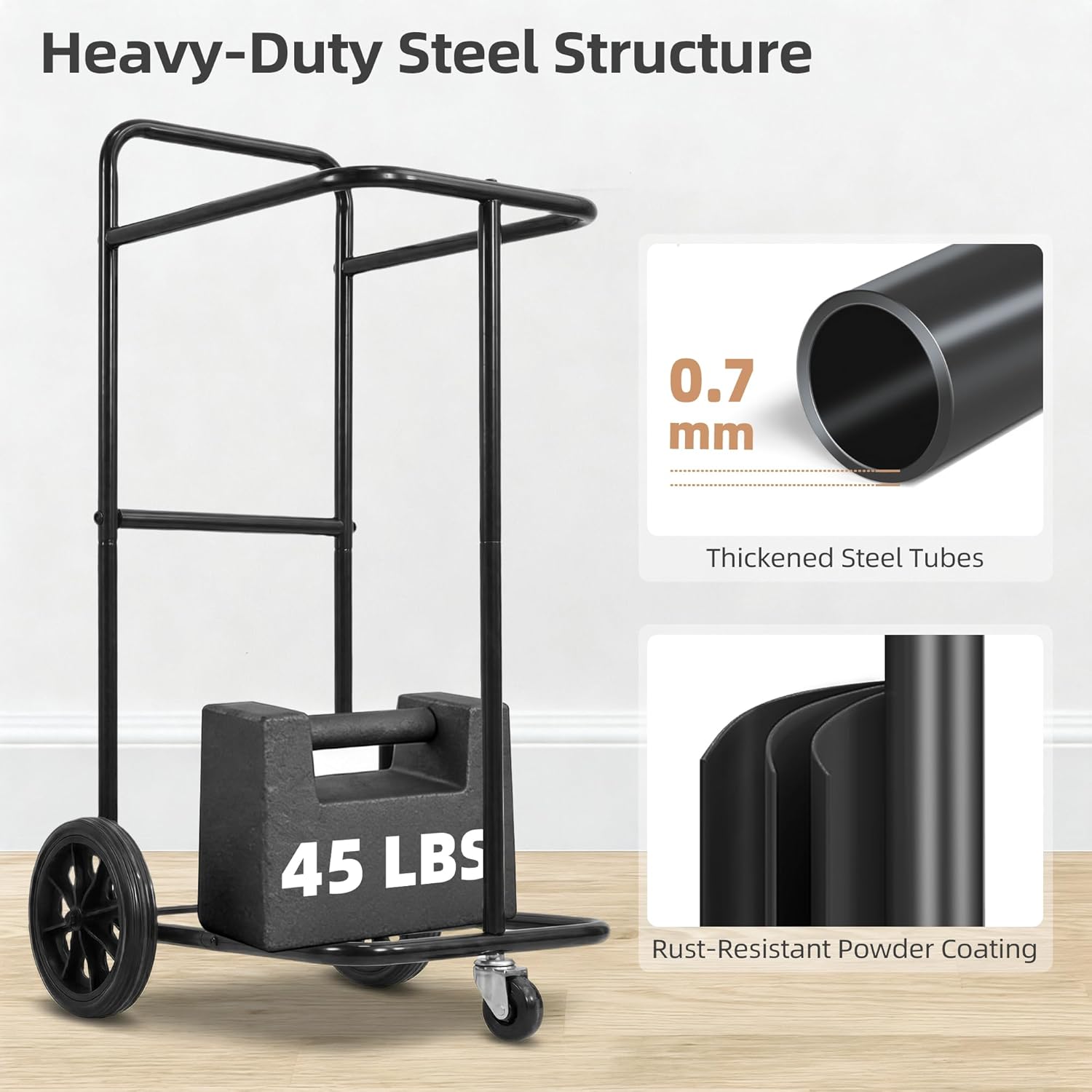 STORAGE MANIAC Rolling Laundry Cart with Wheels 37.4"H Laundry Hamper with Removable and Washable Canvas Liner Heavy Duty Laundry Basket Sorter Utility Cart Steel Frame for Clothes & Groceries, Beige