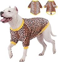 Vista 9 de LovinPet Pijamas extra grandes para perra, ropa de perro actualizada con tela de franela cálida con estampado de platos Granny Chic rosa, suéter