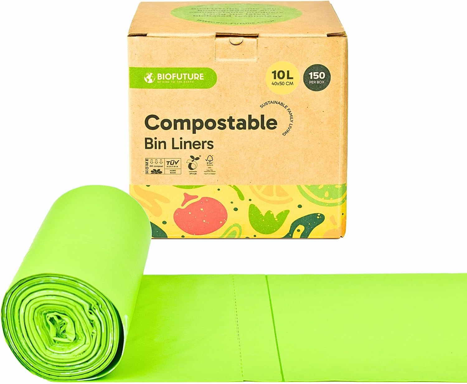 Biofuture 10L X 150 Compostable Food Waste Bags Home Compostable biofuture-10l-x-150-compostable-food-waste-bags-home-compostable