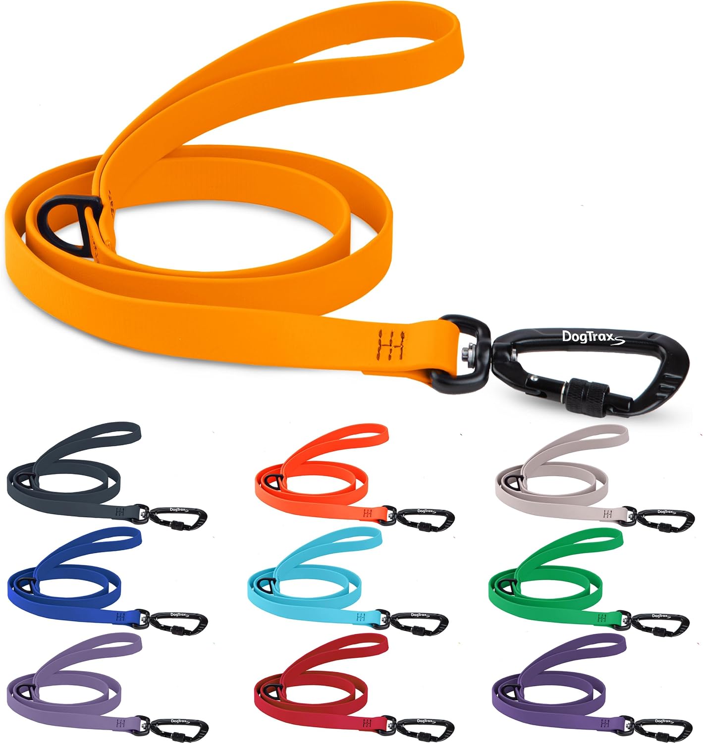 Essential Biothane Dog Leash, 5 Ft Lead, Orange Peach,...