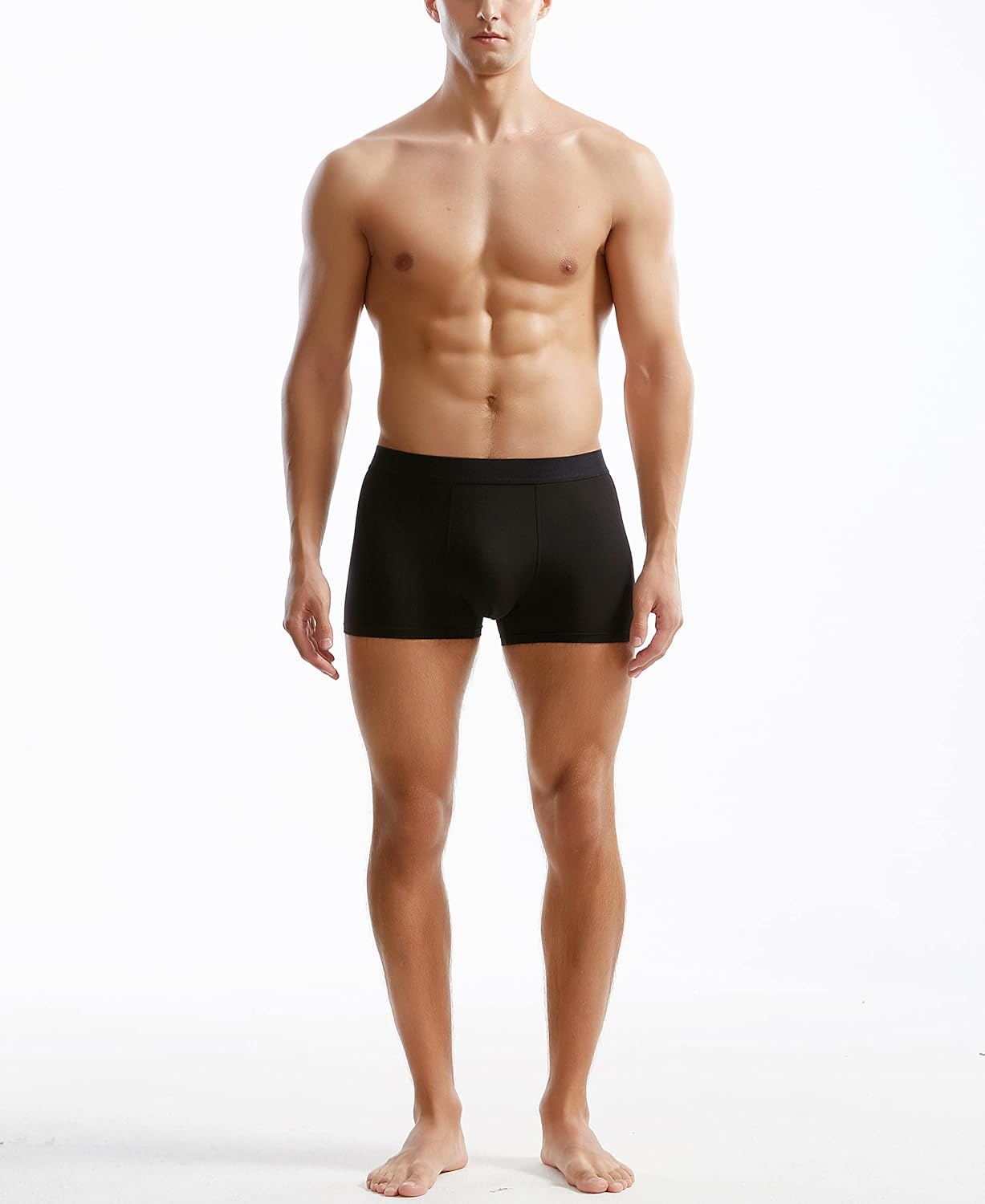 Mens Modal Underwear Seamless Microfiber Boxer Briefs Trunks Short Leg Pack - Image 2
