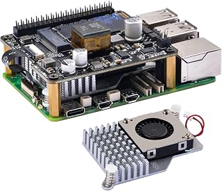 GeeekPi P31 M.2 NVME M-Key PoE+ HAT with Official Active Cooler for Raspberry Pi 5, Support M.2 NVMe SSD 2230 2242