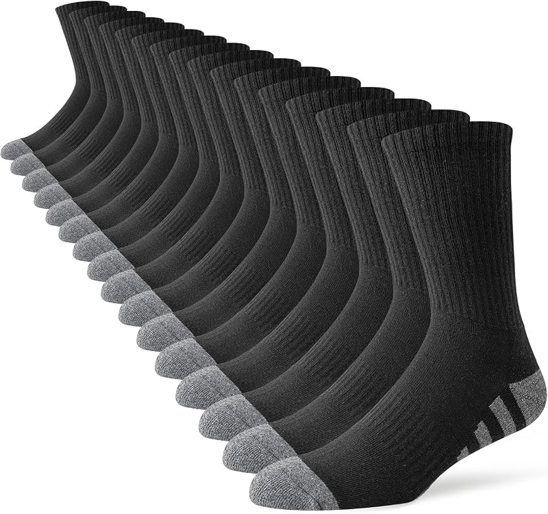 8 pares de medias largos deportivos para hombre con cojín de trabajo para correr, medias transpirables para entrenamiento