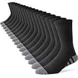 8 Pairs Mens Crew Work Cushion Socks Long Athletic Running Socks Workout Breathable Socks