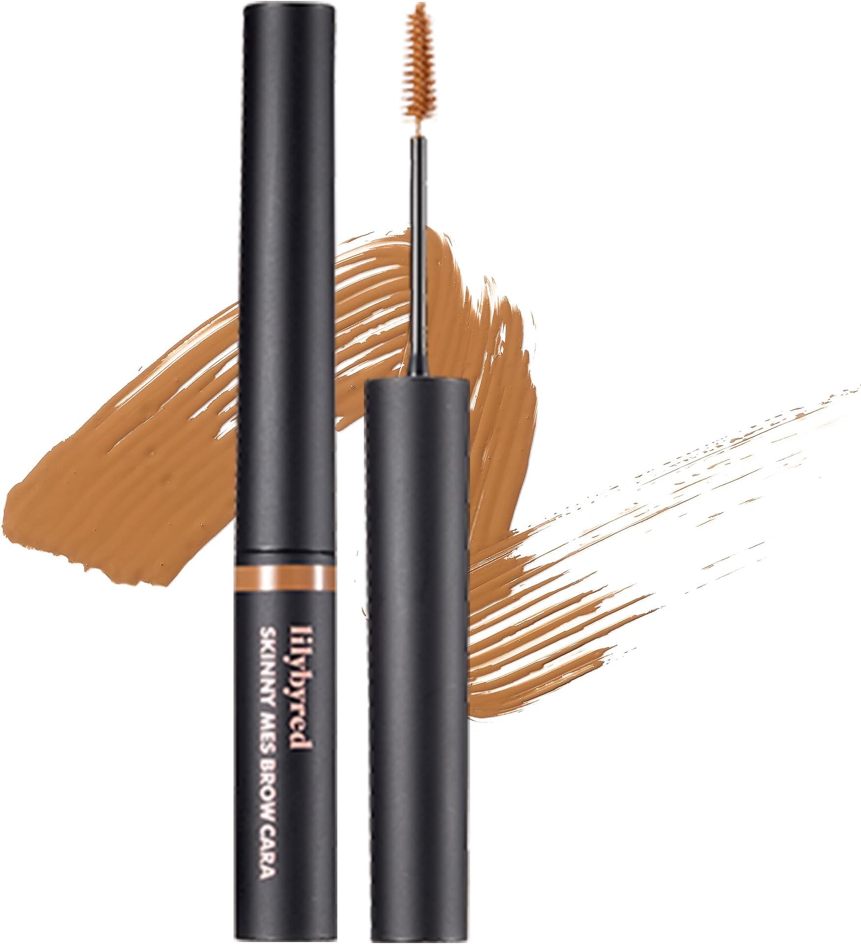 lilybyred Skinny Mes Brow Mascara | Korean 1.5mm Ultra-Slim Brush Eyebrow Mascara, Precision Application, Natural-Looking Finish, Smudge-Proof, Clump-Free, Long-Lasting, 0.12 oz. (01 Light Brown)