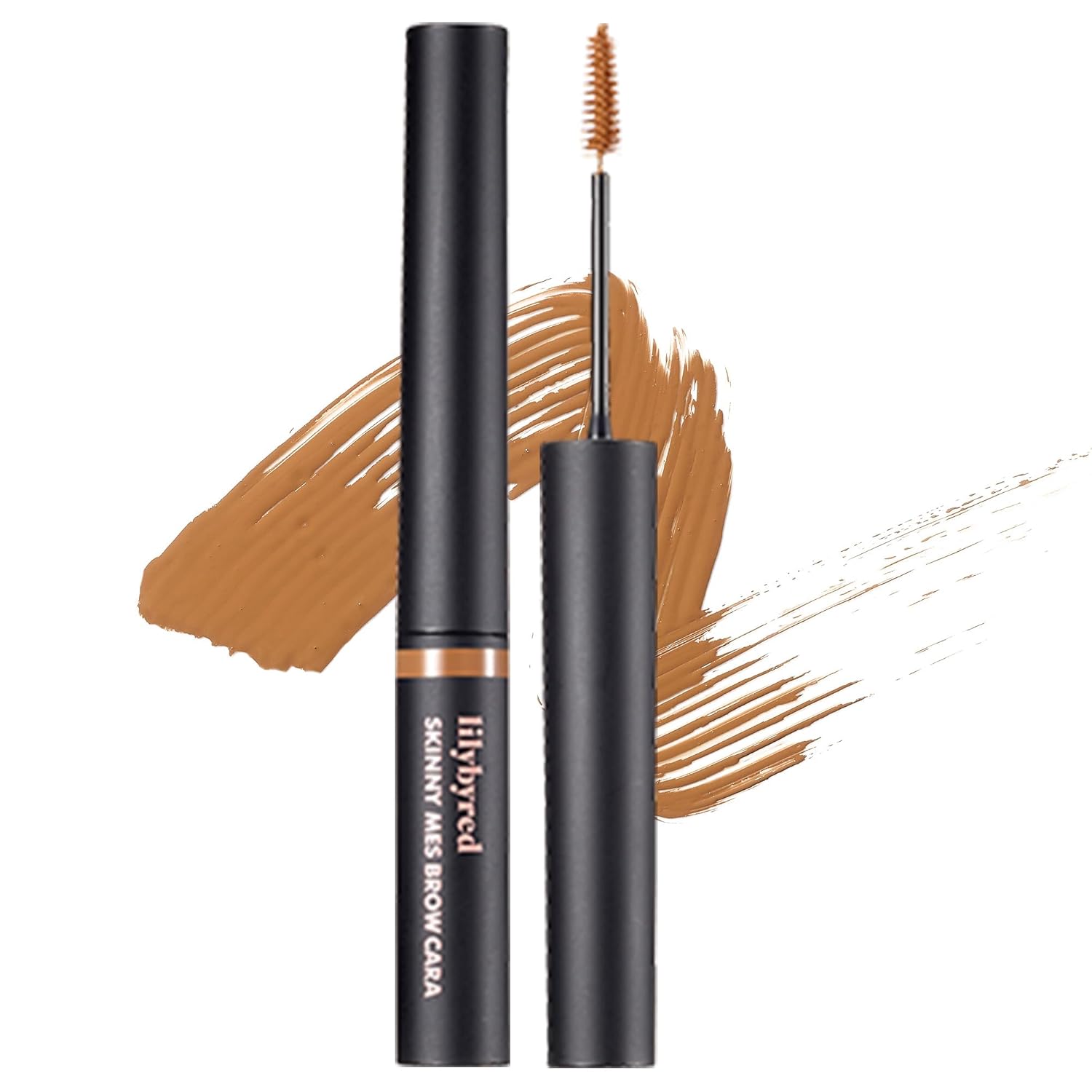 lilybyred Skinny Mes Brow Mascara | Korean 1.5mm Ultra-Slim Brush Eyebrow Mascara, Precision Application, Natural-Looking Finish, Smudge-Proof, Clump-Free, Long-Lasting, 0.12 oz. (01 Light Brown)