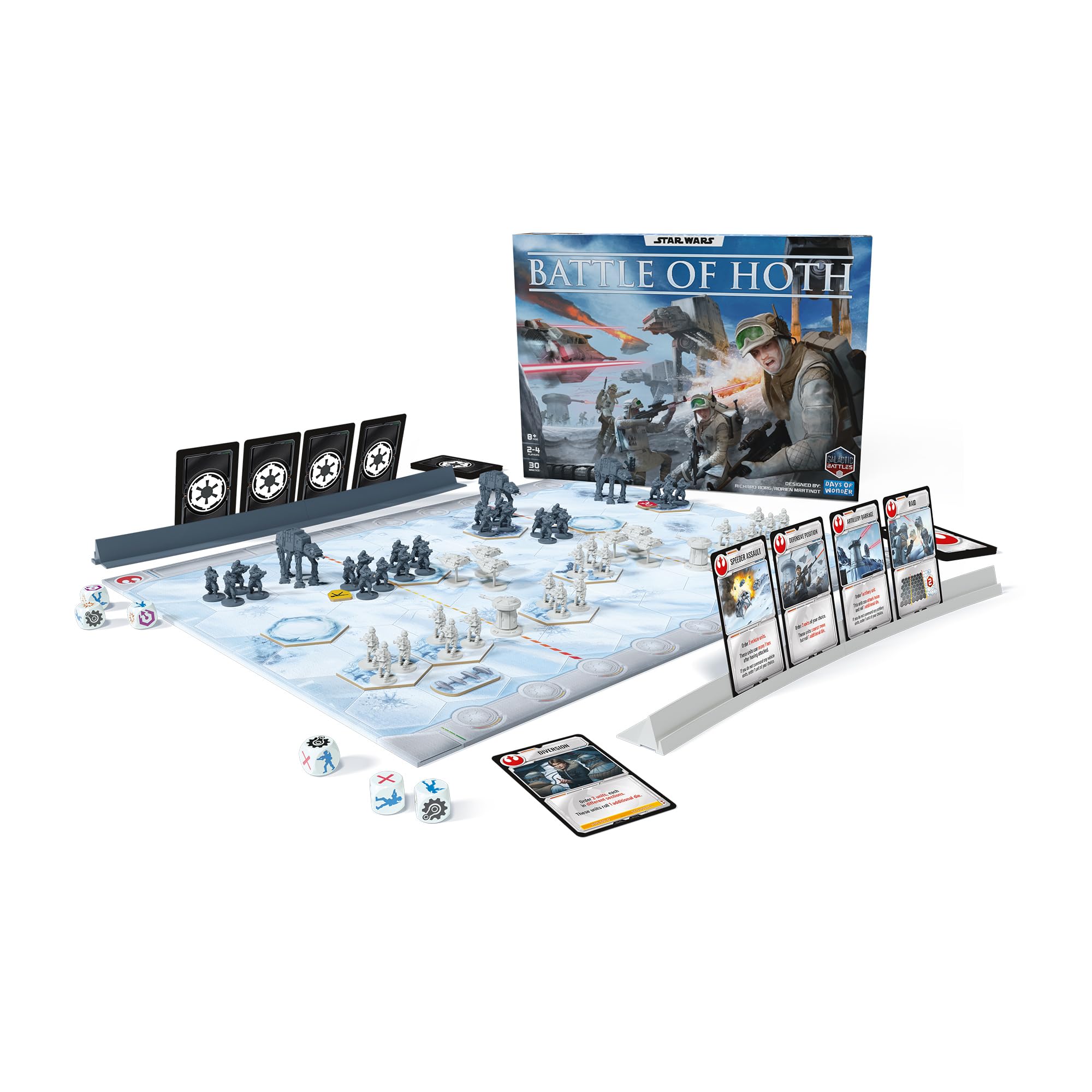 Asmodee Star Wars: Battle of Hoth, Miniatur-Brettspiel, ab 14 Jahren, 2–4 Spieler, 30 Minuten Spieldauer