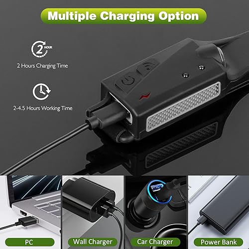 Miniatura 6 de Linterna frontal LED, paquete de 2 faros recargables con haz de 230 de ancho, sensor de movimiento, 5 modos, linterna ligera a prueba de sudor para