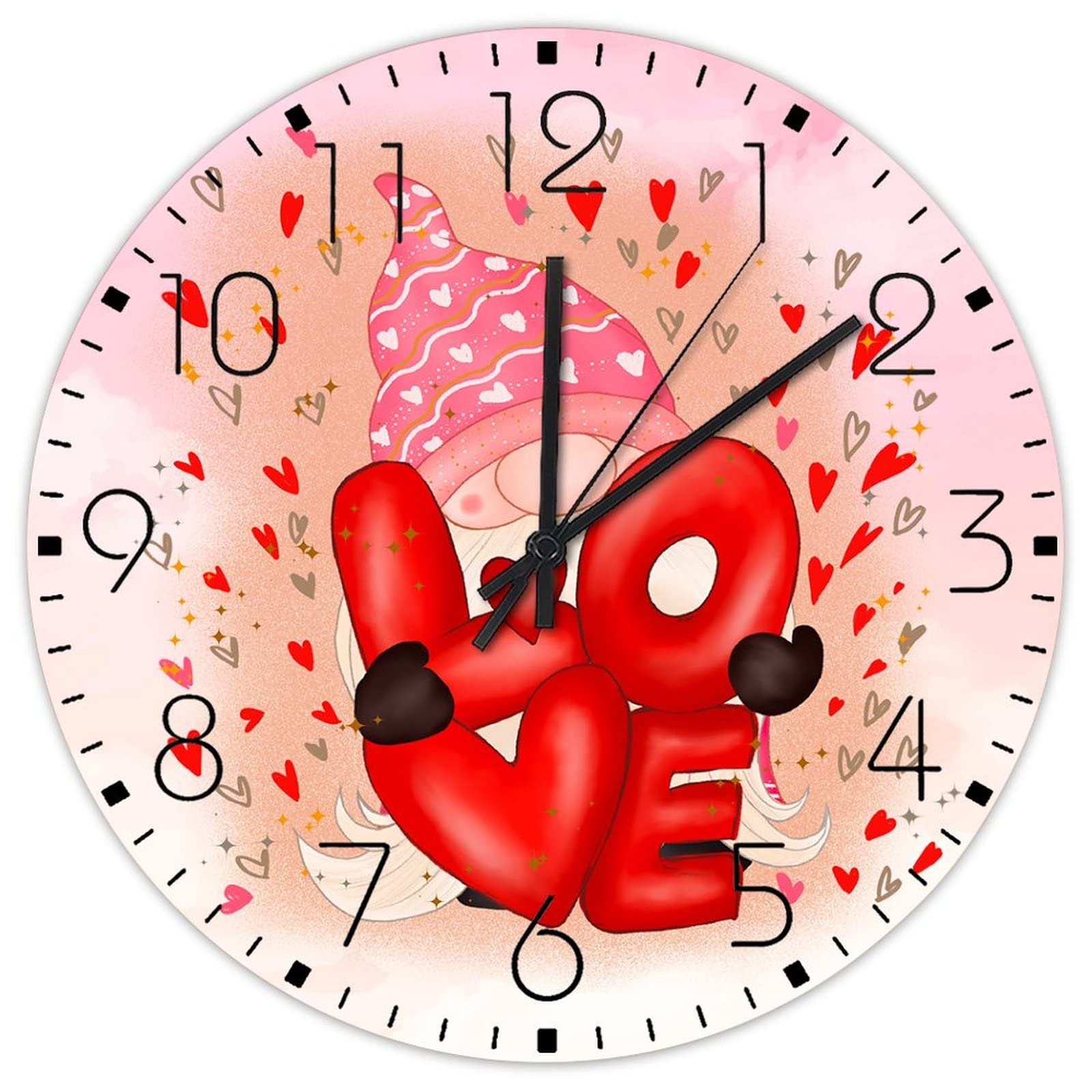 Horloge murale rustique en bois massif de 30,5 cm, décoration murale de caractère