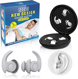 Noise Reduction Ear Plugs for Sleeping, Eargrace 3 Pairs of Different Sizes Ear Plugs, Ultra Comfortable Silicone Reusable...
