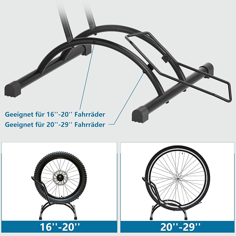 Urban Deco Fekete álló kerékpártámasz padlóra kerékpárállvány MTB és országúti bringához