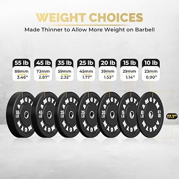 140-650lb 2 Bumper Plate High Bounce Weight Plates Strength Training