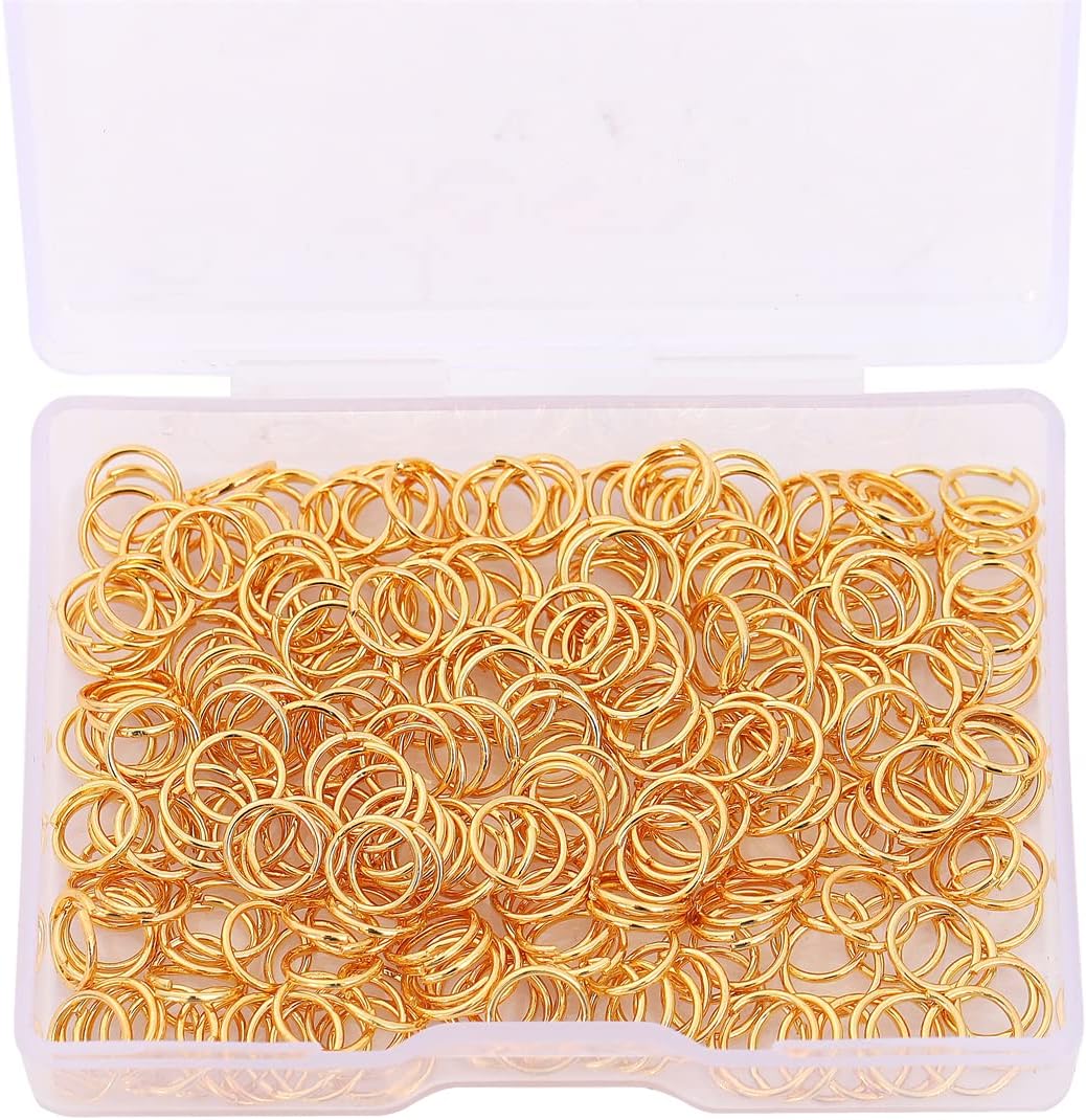 18K Gold Plated Jump Rings Non Tarnish 7mm 300pcs for Jewelry Making Findings - Image 5