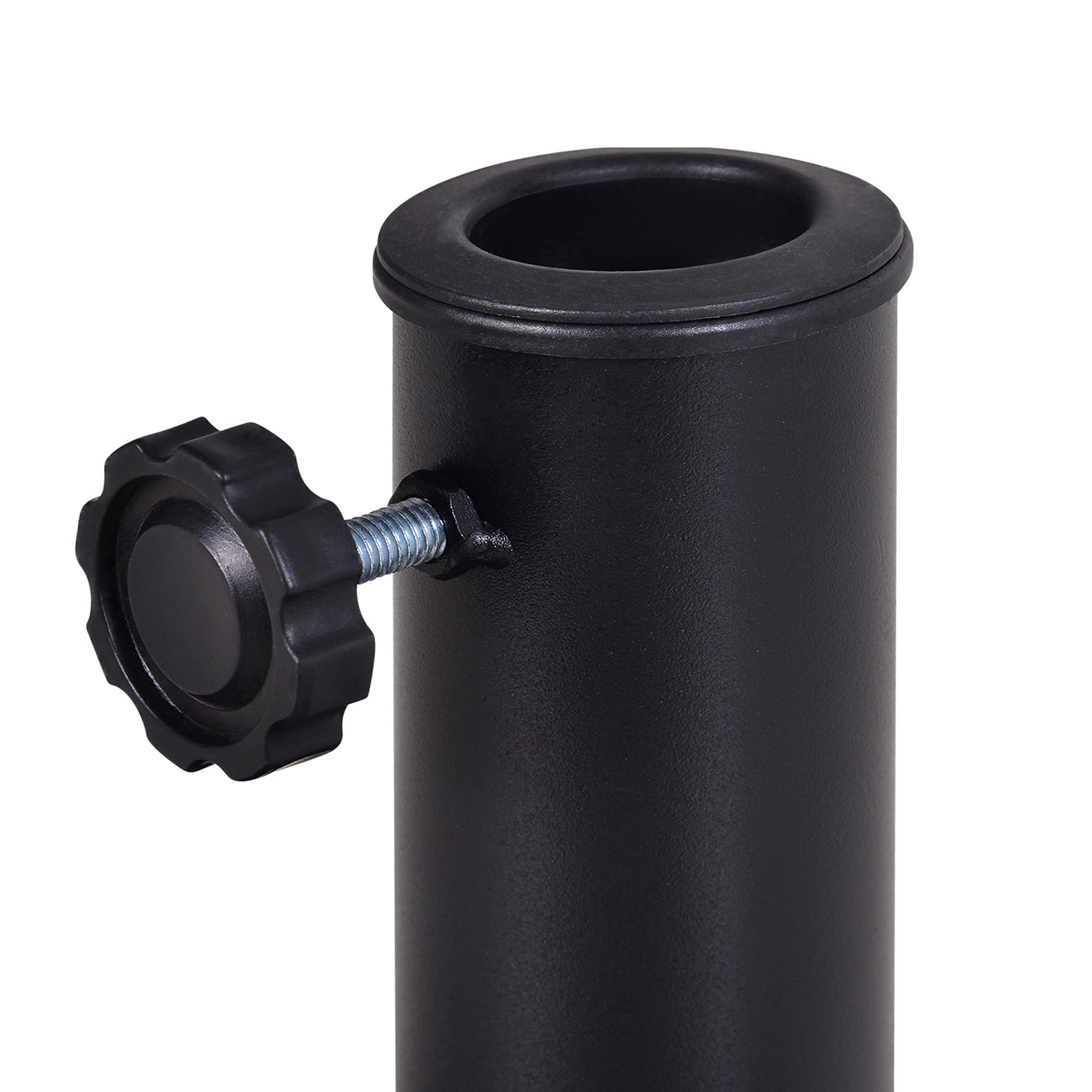 Outsunny Base per Ombrellone a Mezzaluna da Ø38 mm e Ø48 mm con Manovella, Basamento per Ombrellone in Resina, Base Ombrellone a Parete 50x31x32 cm, Nero