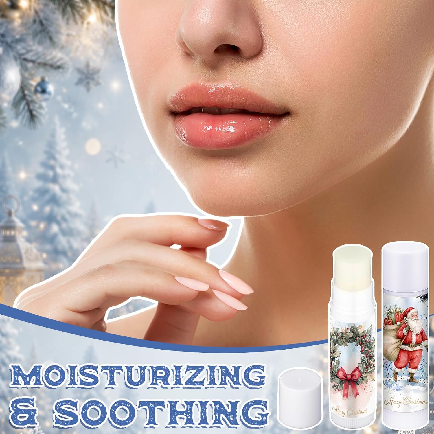 30 Pcs Vintage Christmas Lip Balm Gifts Bulk, Small Christmas Bulk Gifts image 3