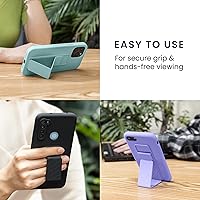 Vista 4 de kwmobile Funda compatible con Apple iPhone XR - Funda con correa de mano y revestimiento de silicona TPU suave - Azul Báltico
