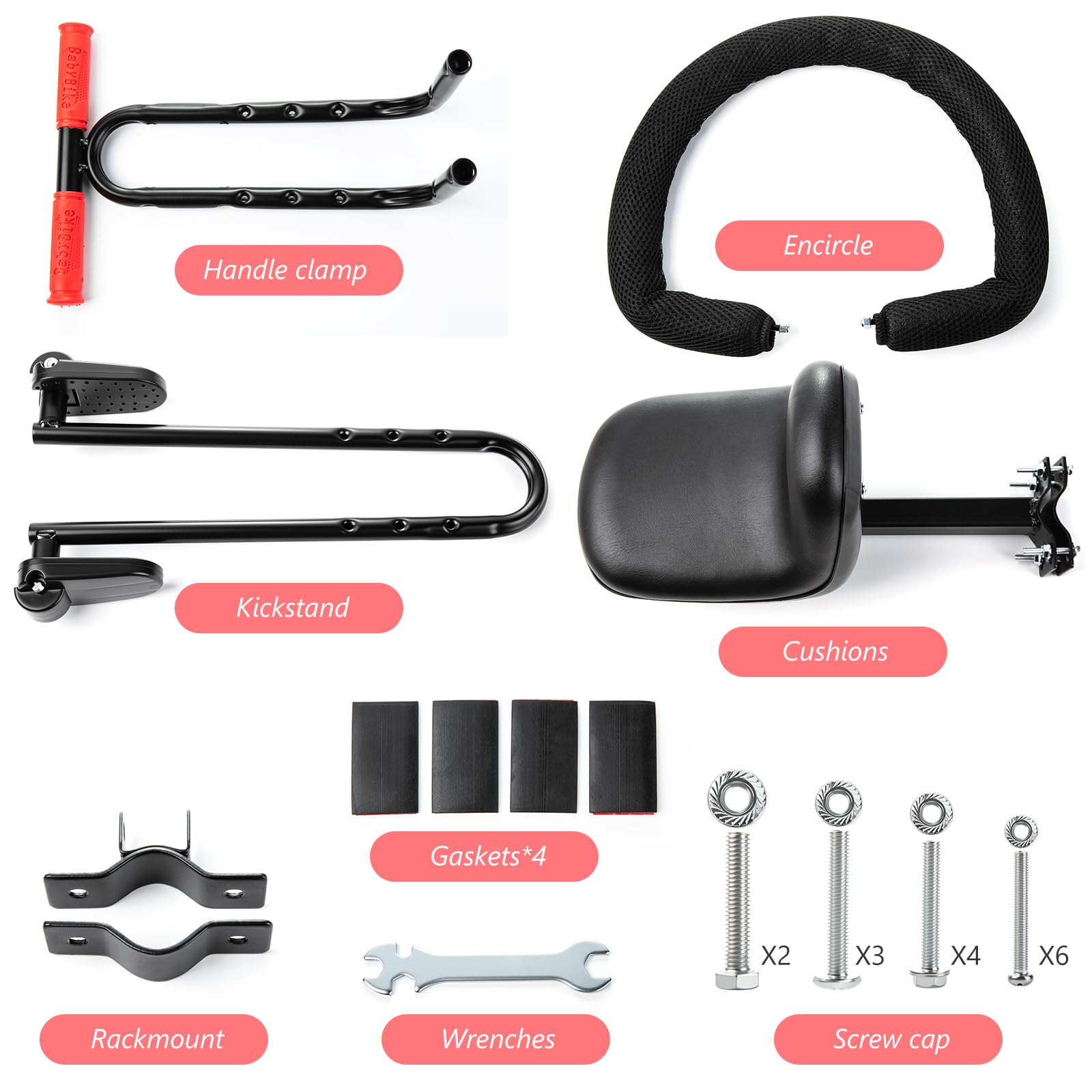Siège Enfant pour Vélo VTT, Fixation Avant | Pour Enfant, Vélo Avant, VTT Compatible, Siège Portable, Usage Quotidien