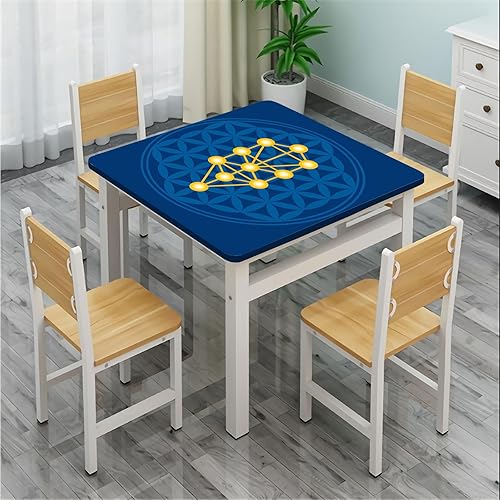 Miniatura 9 de Mantel cuadrado egipcio, escritura en lenguaje histórico con símbolos, funda elástica pictográfica, se adapta a mesas de 24 x 24 pulgadas, para