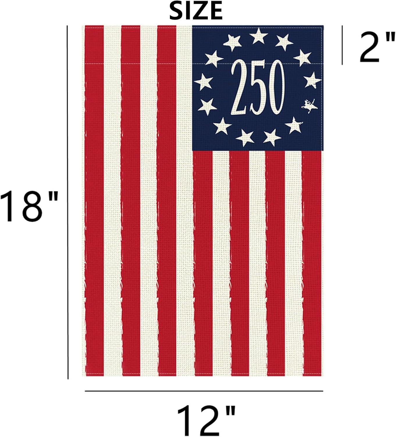 250 Years America Anniversary Garden Flag, Double-sided 250 Years Patriotic 4th of July Yard Sign for 2026 Outdoor Independence Day Decoration