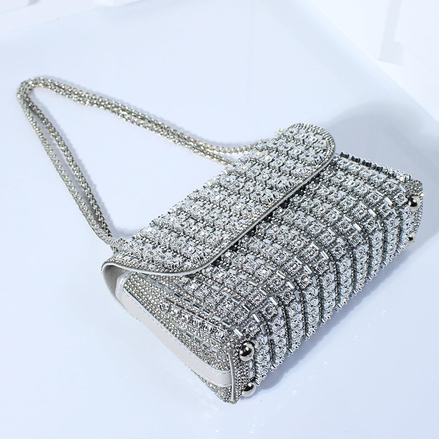 Rhinestone Evening Clutch Purse for Women with Crystal Clasp,Sparkling Evening Bag Handbags Wedding Party Formal Purse - Image 5
