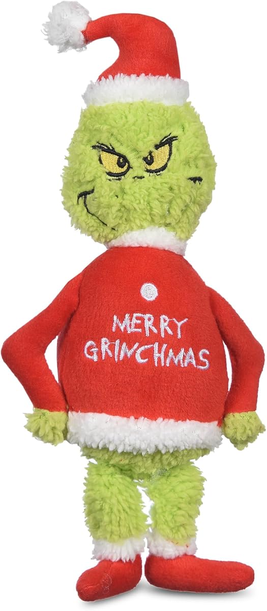 Holiday Merry Grinchmas Grinch Plush Squeaker Toy- 9"