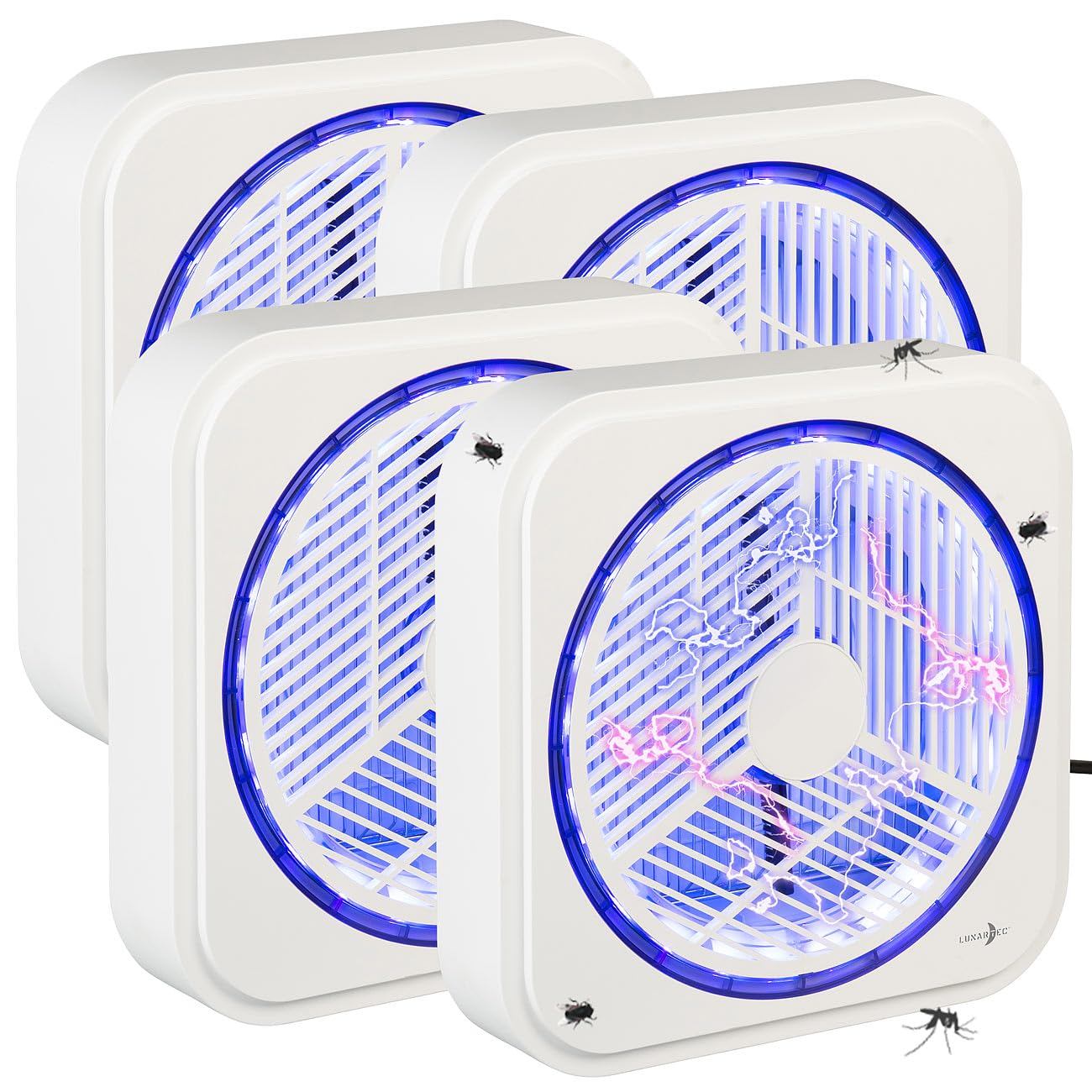 Lunartec UV-Insektenlampe: 4er Set UV-Insektenvernichter zur Wandmontage, mit Selbstreinigung (Moskito Killer Insektenvernichter, Moskito Killer Lampen)