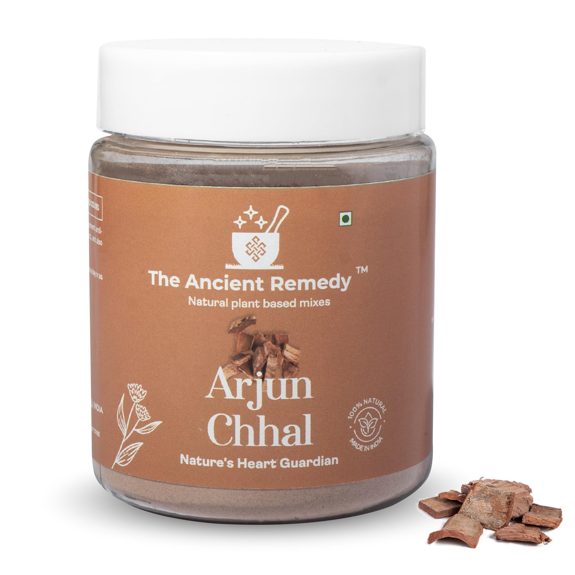 Arjun Chaal Powder 110GM, 100% Natural & Pure Herbal Arjun Ki Chaal Powder For Men & Women Supports Heart Health, Promotes Good Cholesterol, Arjuna Pack 1