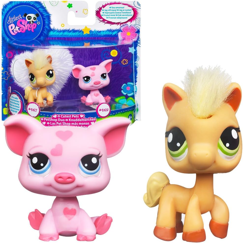 Littlest Pet Shop Cutest Pets Figures Soft Horse Pig by Littlest Pet