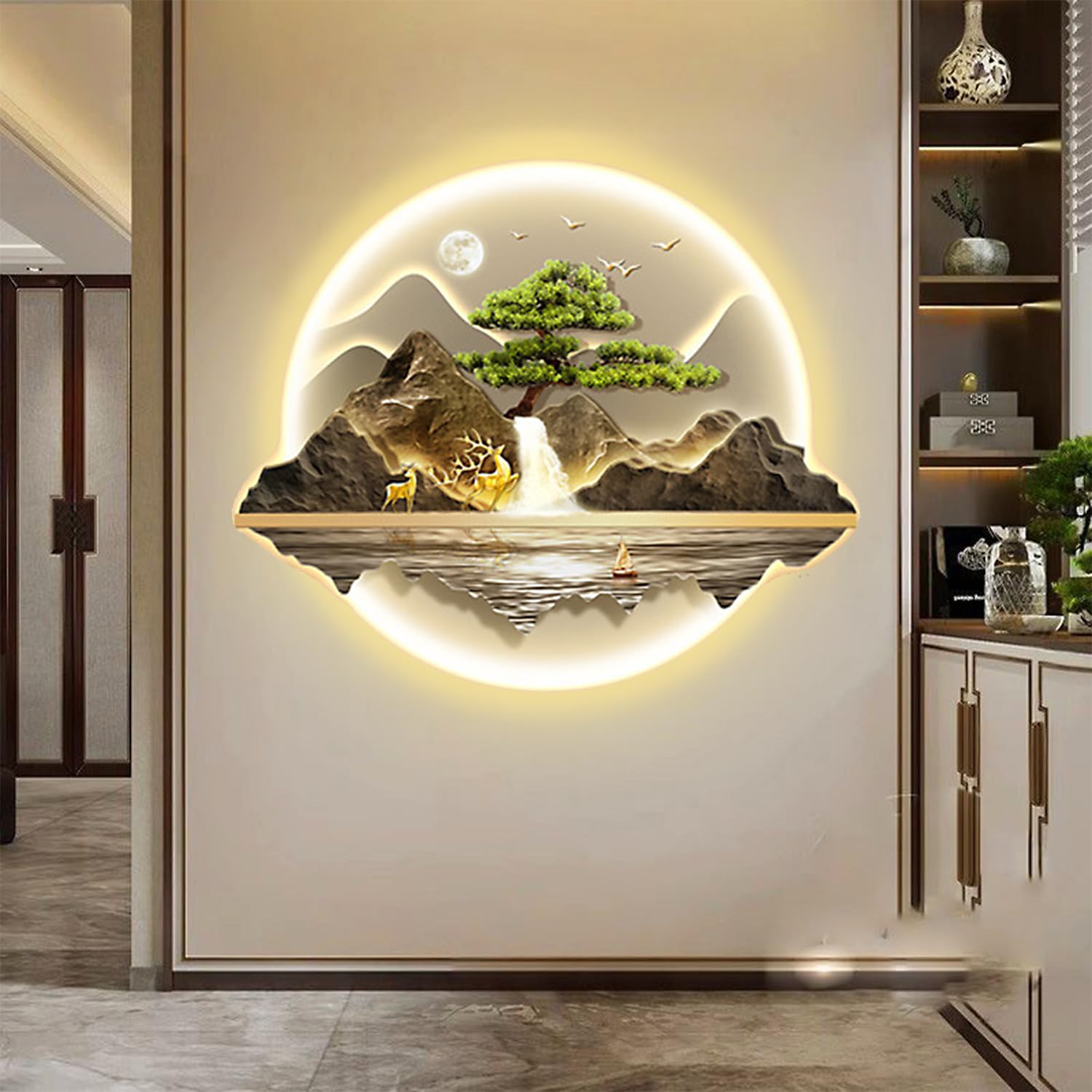 Amazon.com: LED Landscape Painting Wall Light, Zen Mural Sconce