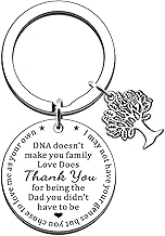 JMIMO Step Dad Keyring Father’s Day Gifts for Step dad Christmas Birthday Gifts Stepdad Stepped Up Dad Gift from Daughter Son Kids